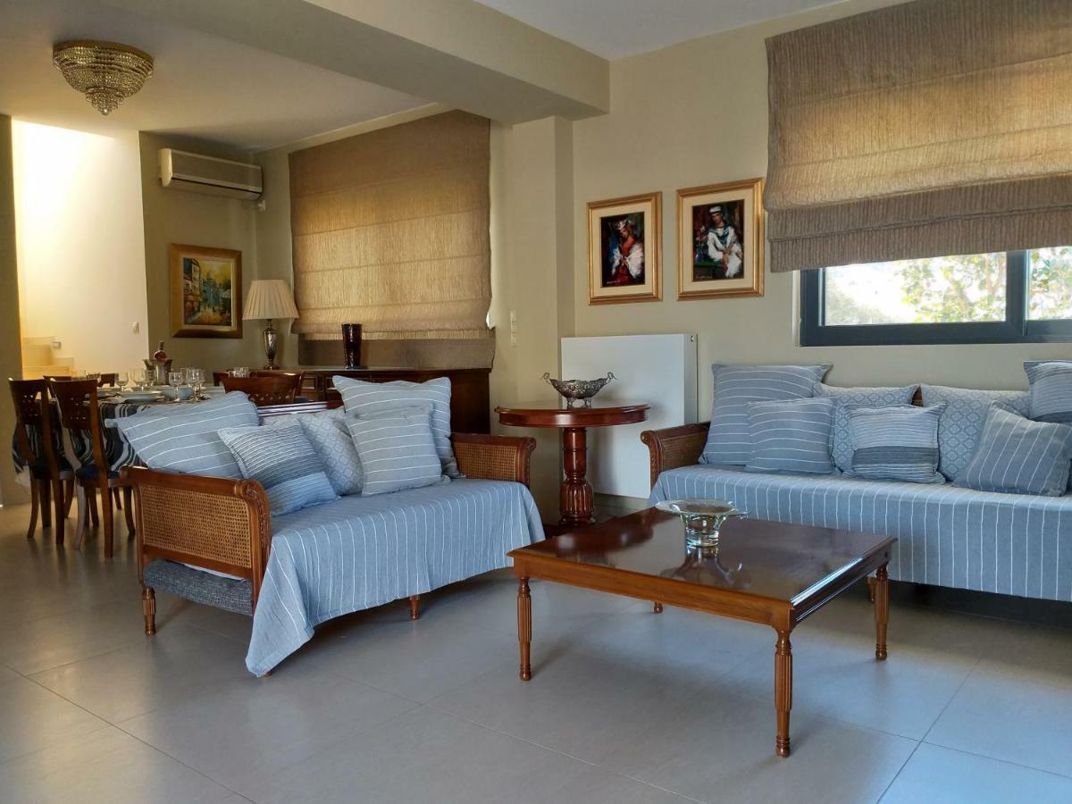 Villa The Palm, Beach & Airport Closeby - Pool Porto Rafti Luaran gambar